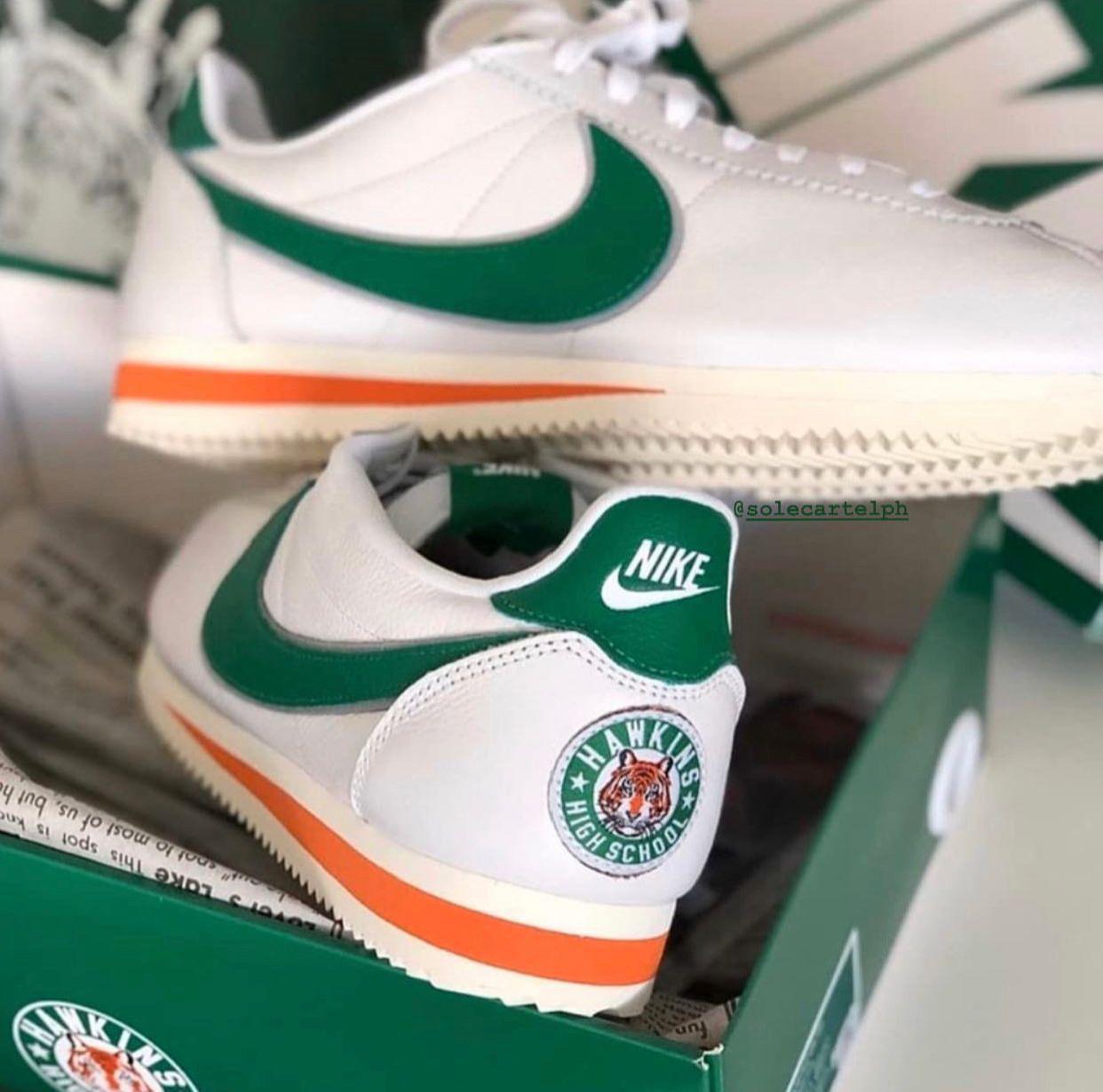 Nike Cortez White Green Sneakers
