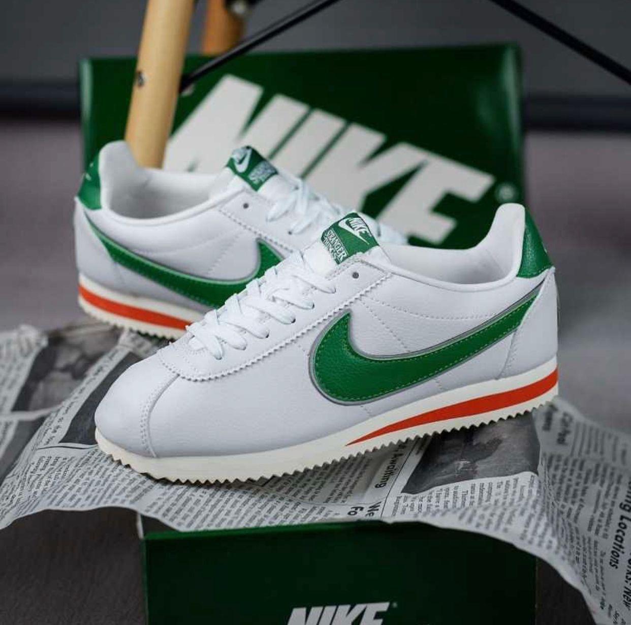 Nike Cortez White Green Sneakers