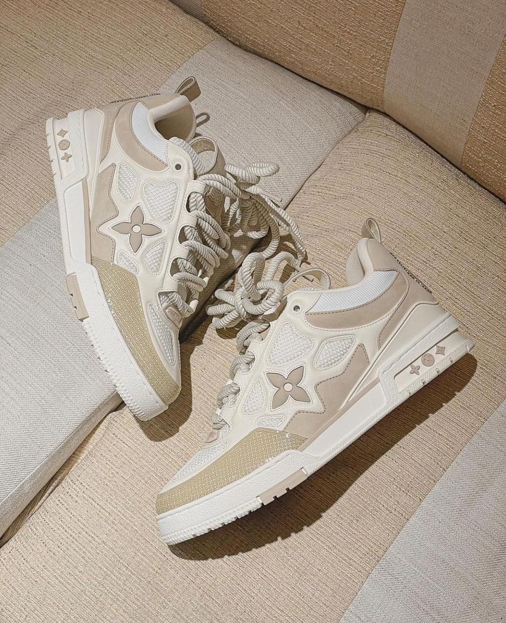 Nike Louis Vuitton Skate Cream Sneakers