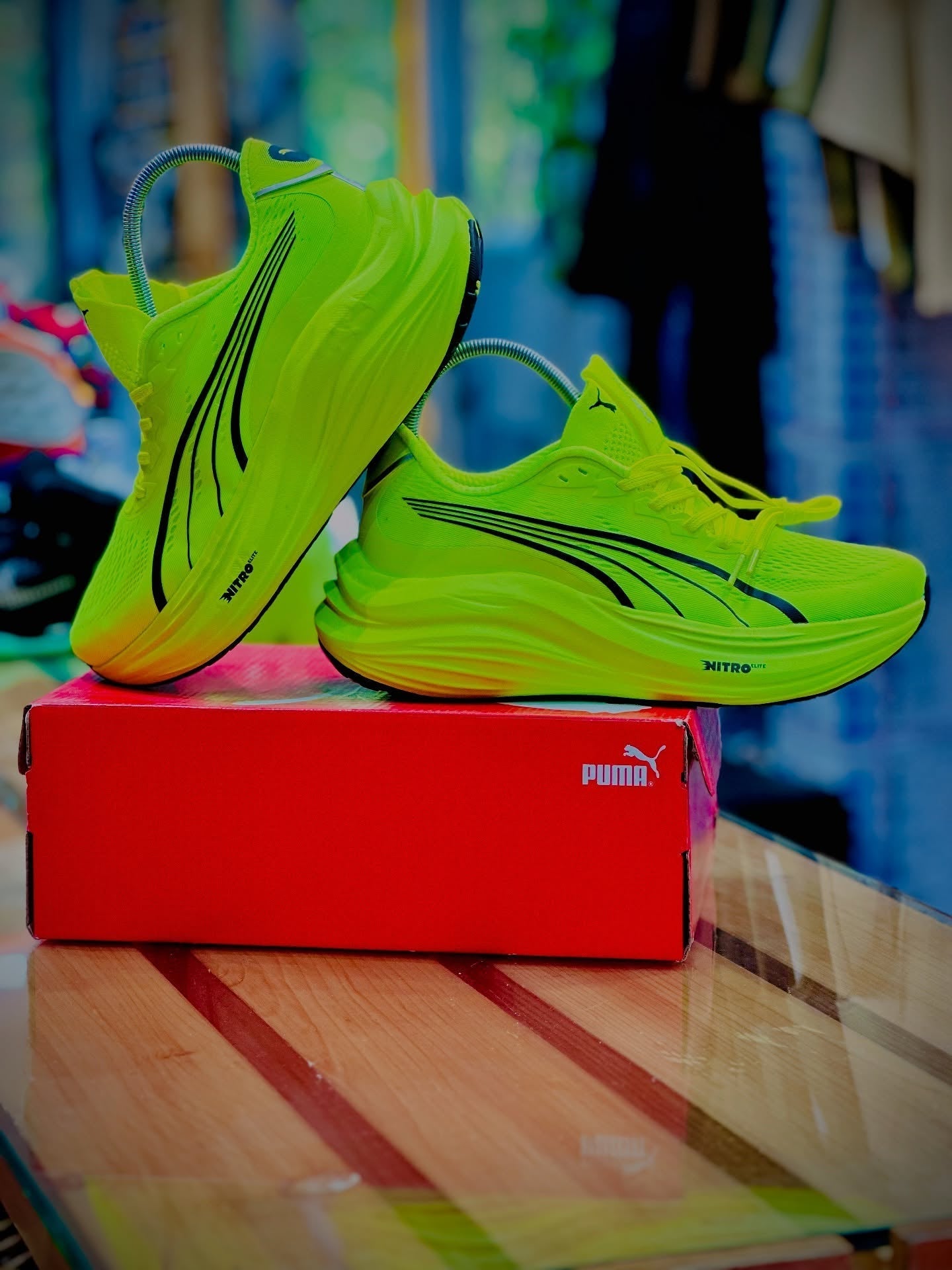 Puma Nitro Magmax Green Running Shoes