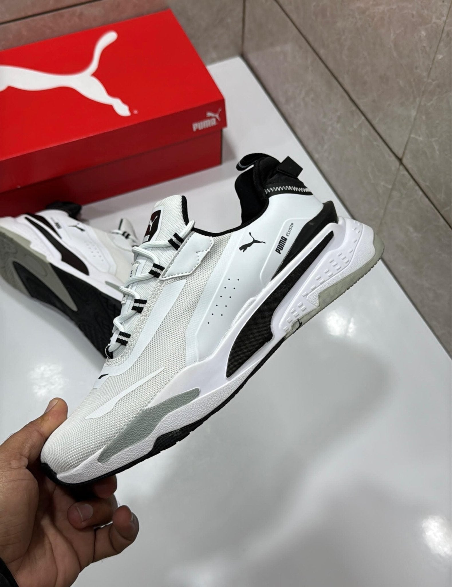 Puma RSX System White Black Sneakers