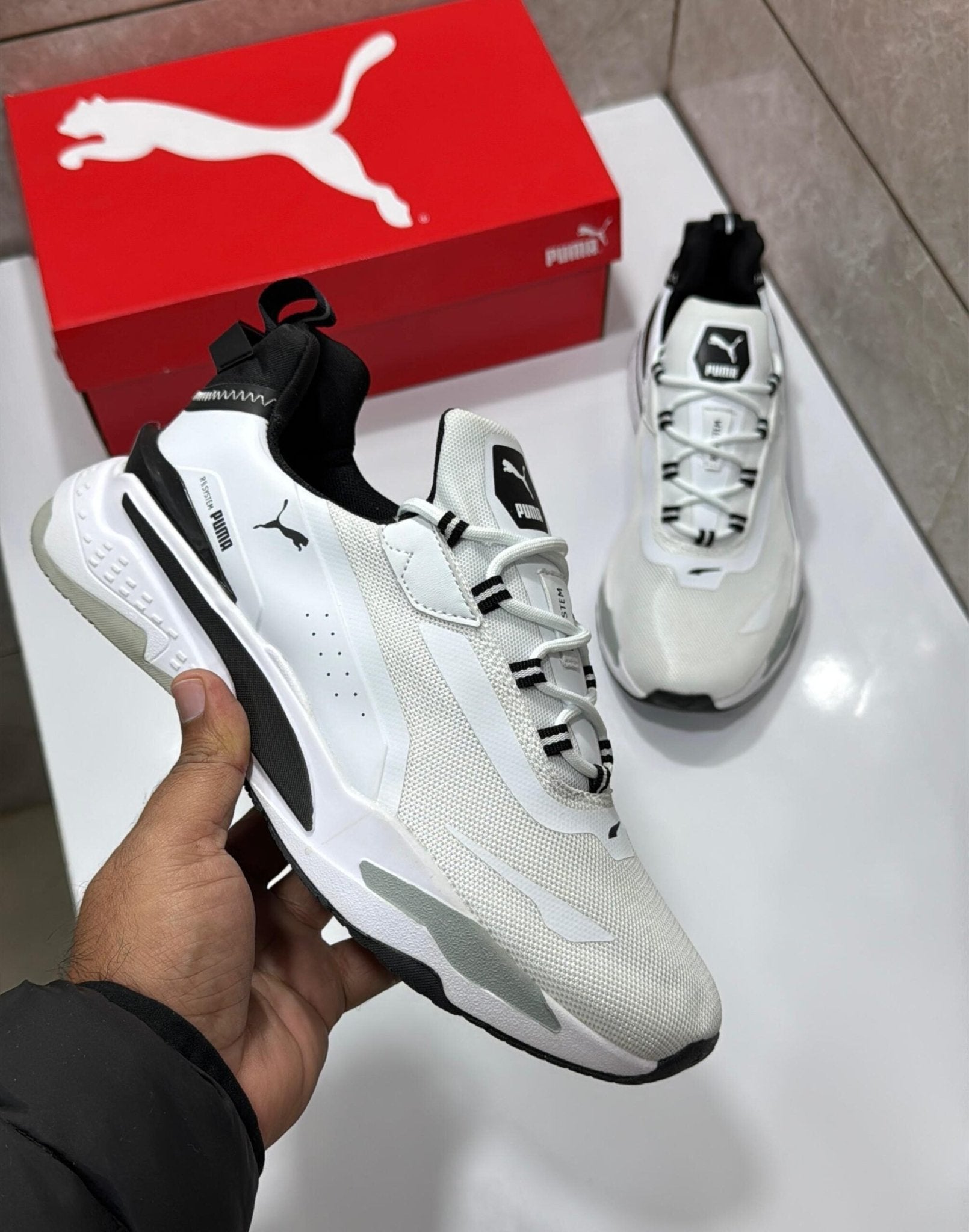 Puma RSX System White Black Sneakers