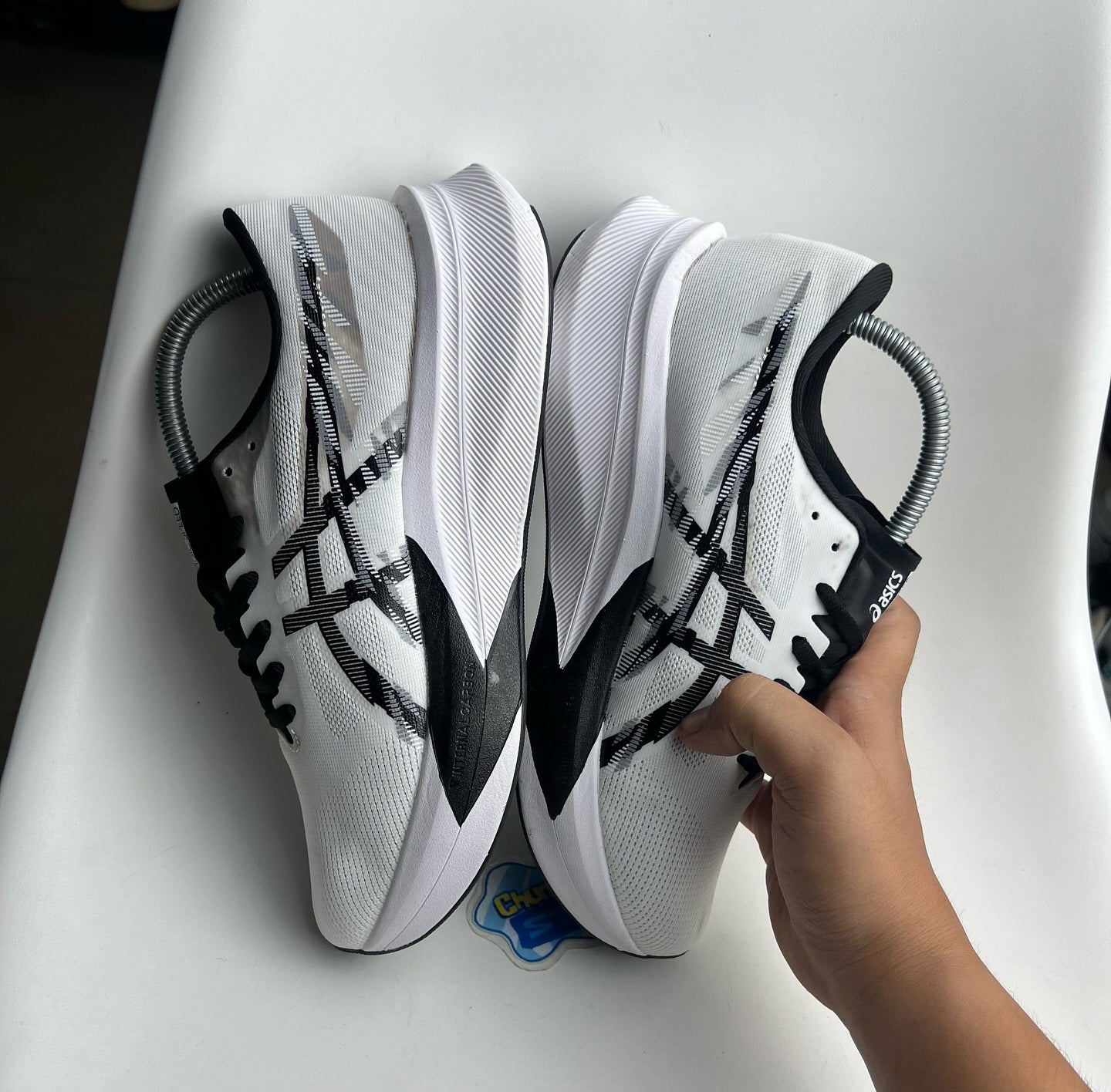Asics Magic Speed 4 White Black Running Shoes