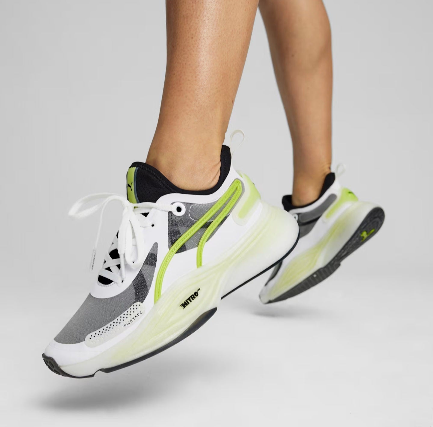 Puma PWR Nitro SQD White Running Shoes