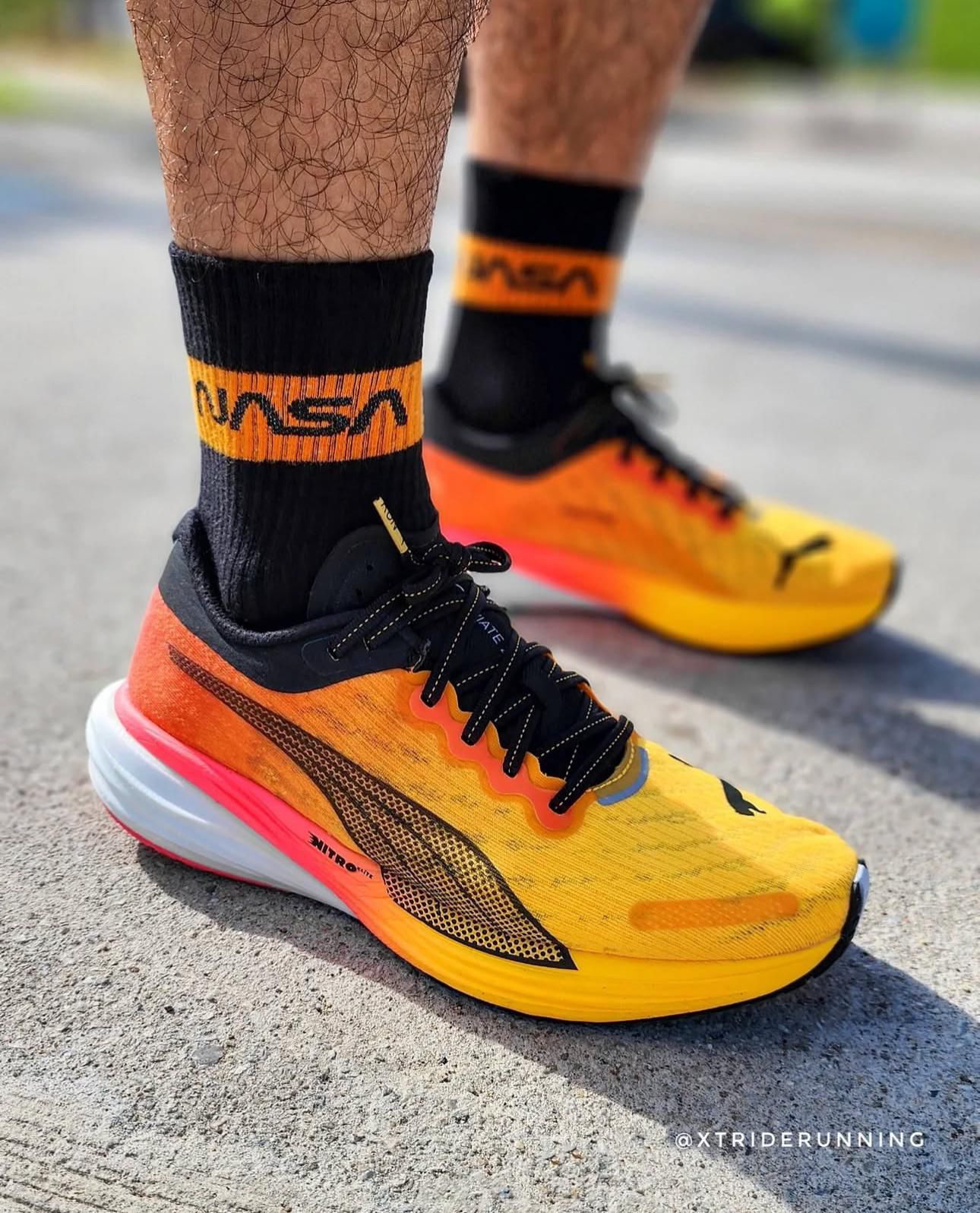 Puma Deviate Nitro 2 Yellow Orange Running Shoes