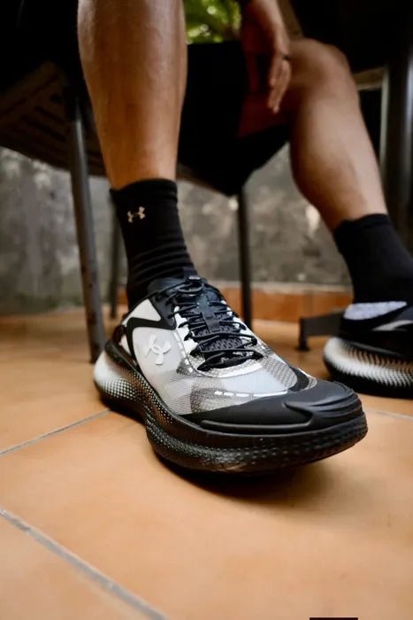 Under Armour Echo SlipSpeed Black White Running Shoes