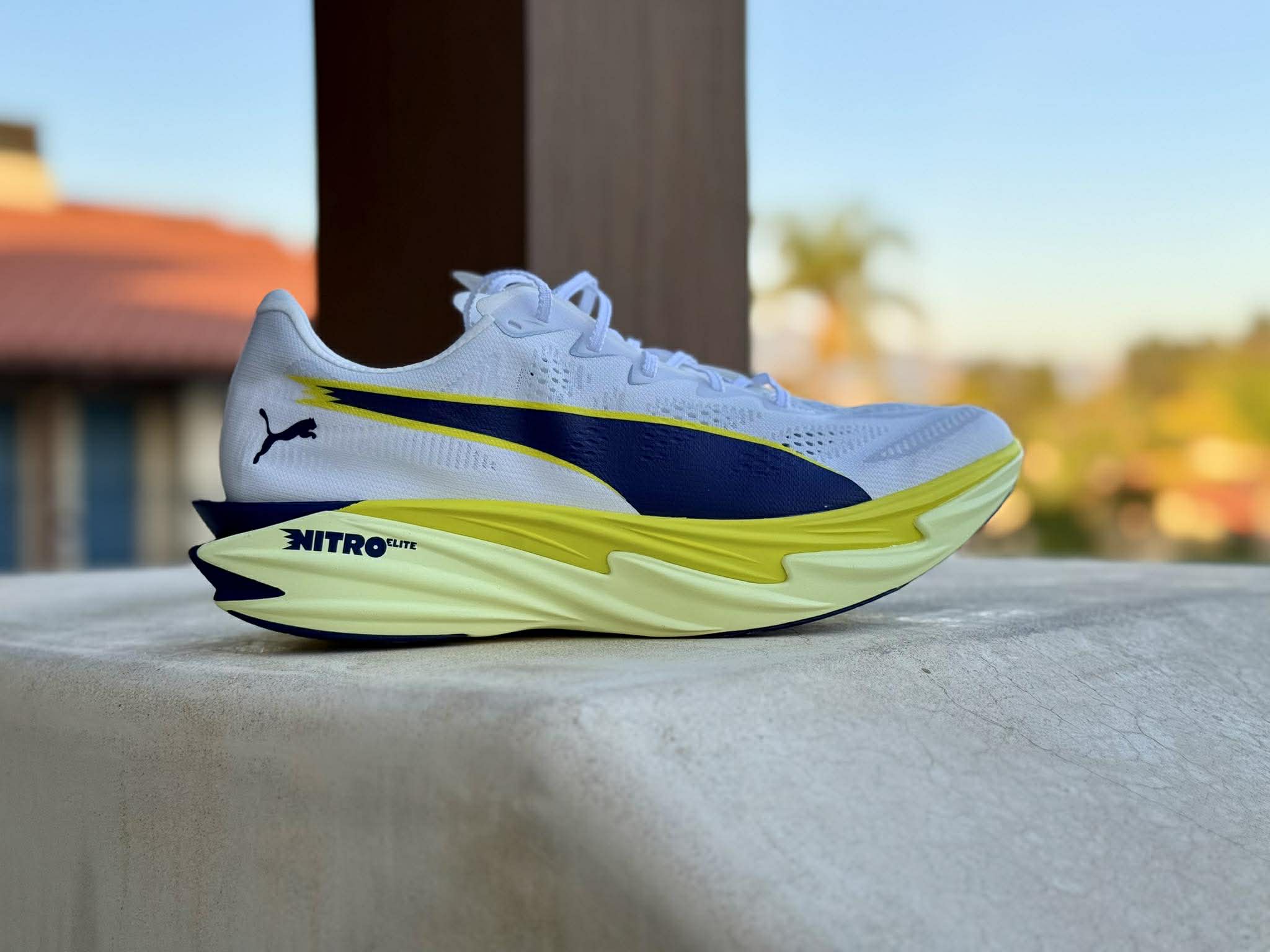 Puma Deviate Nitro Elite 4 Lux Lime Running Shoes