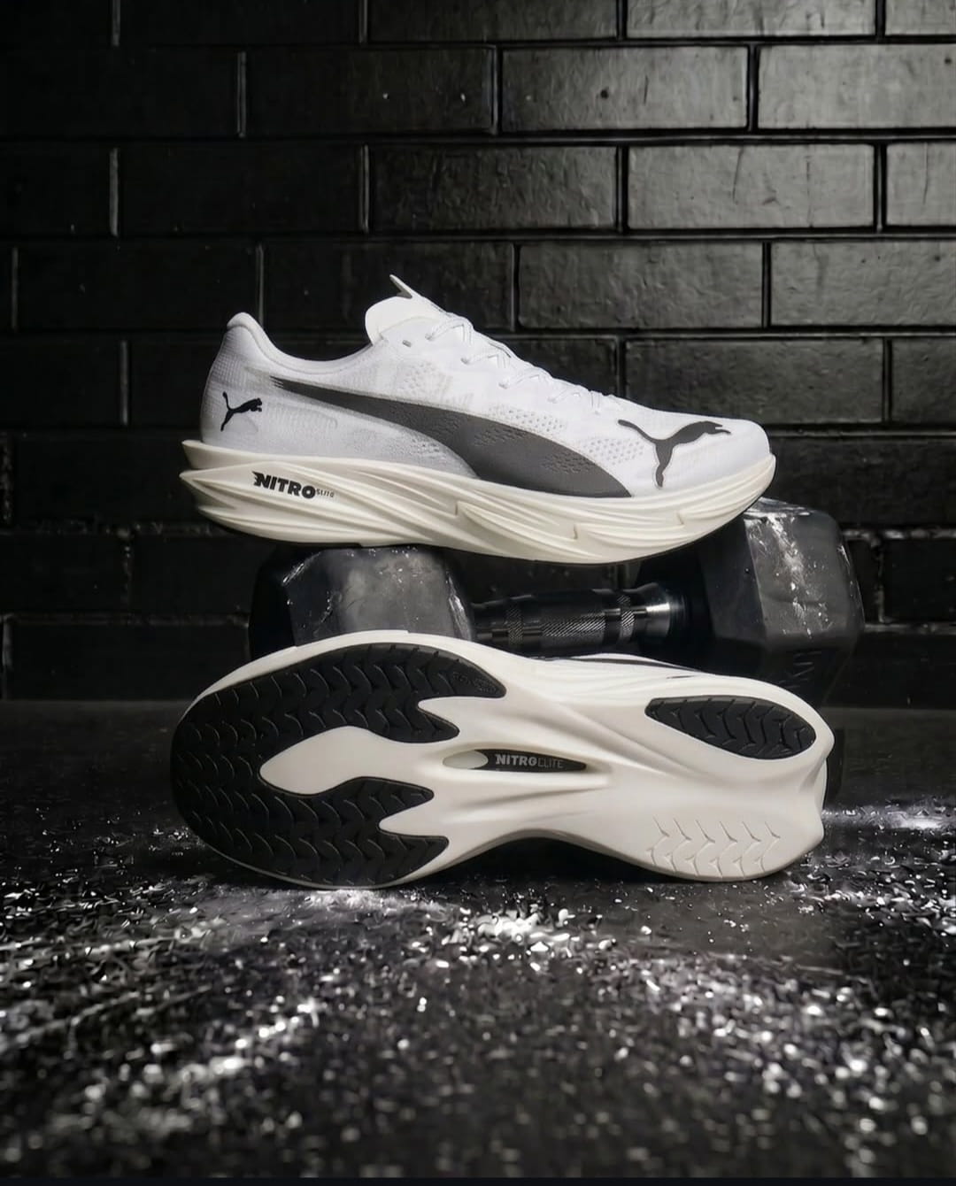 Puma Deviate Nitro Elite 4 White Running Shoes