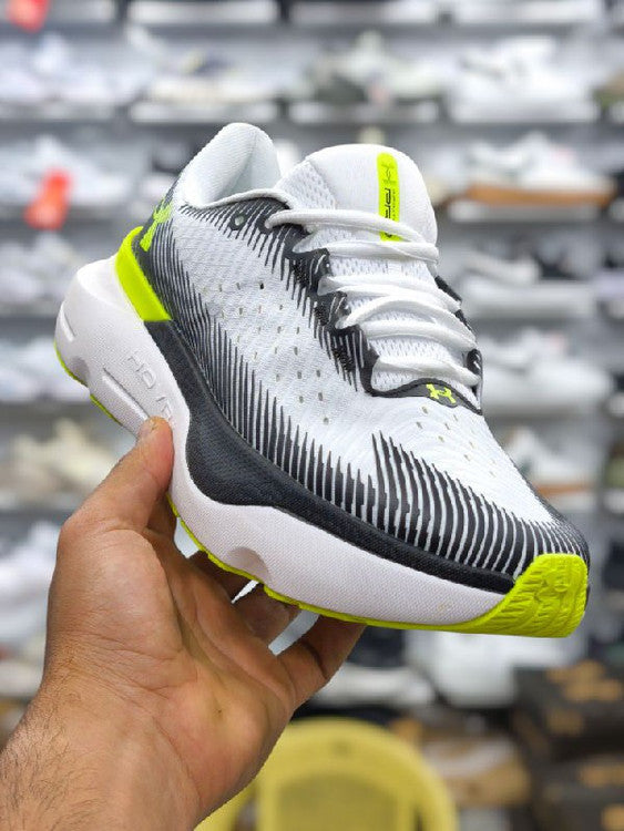 Under Armour Infinite Pro White Neon Running Shoes