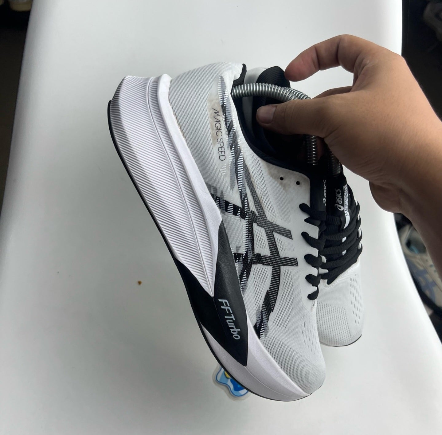Asics Magic Speed 4 White Black Running Shoes