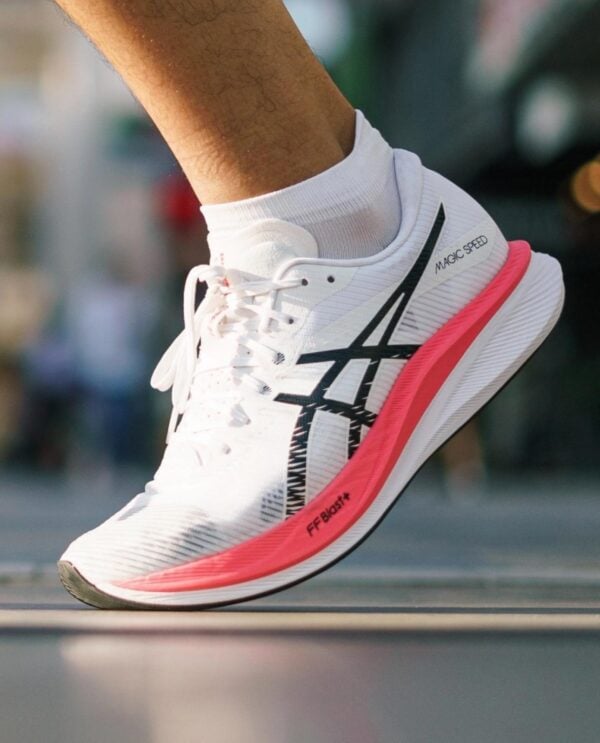 Asics Magic Speed White Black Running Shoes