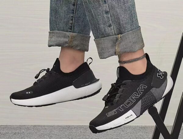 Under Armour Hovr Storm Black White Running Shoes